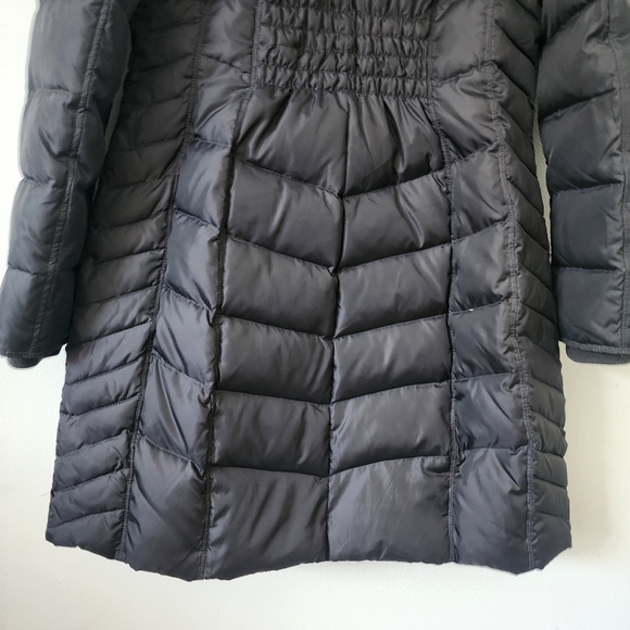 Michael Kors Hooded Down Mid-weight Puffer Coat Jacket in Gunmetal Color Sz L - Picture 15 of 16